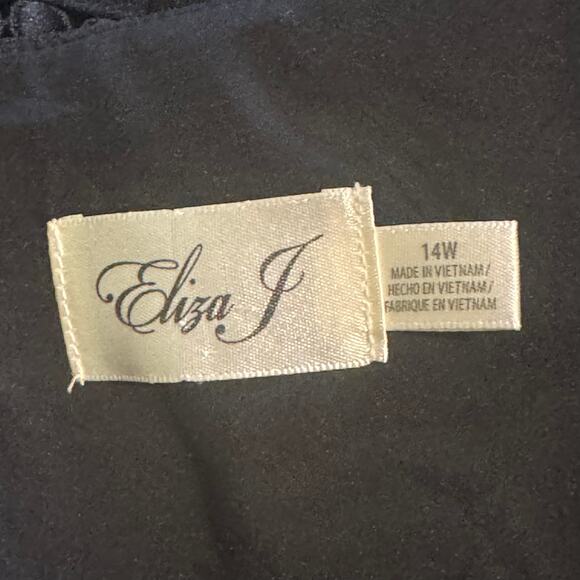 Eliza J Plus Size 14W Black Bell Sleeve Wide Leg Jumpsuit - Picture 8 of 9